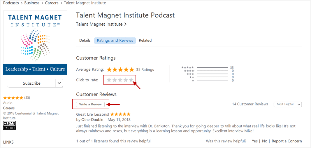 review a podcast